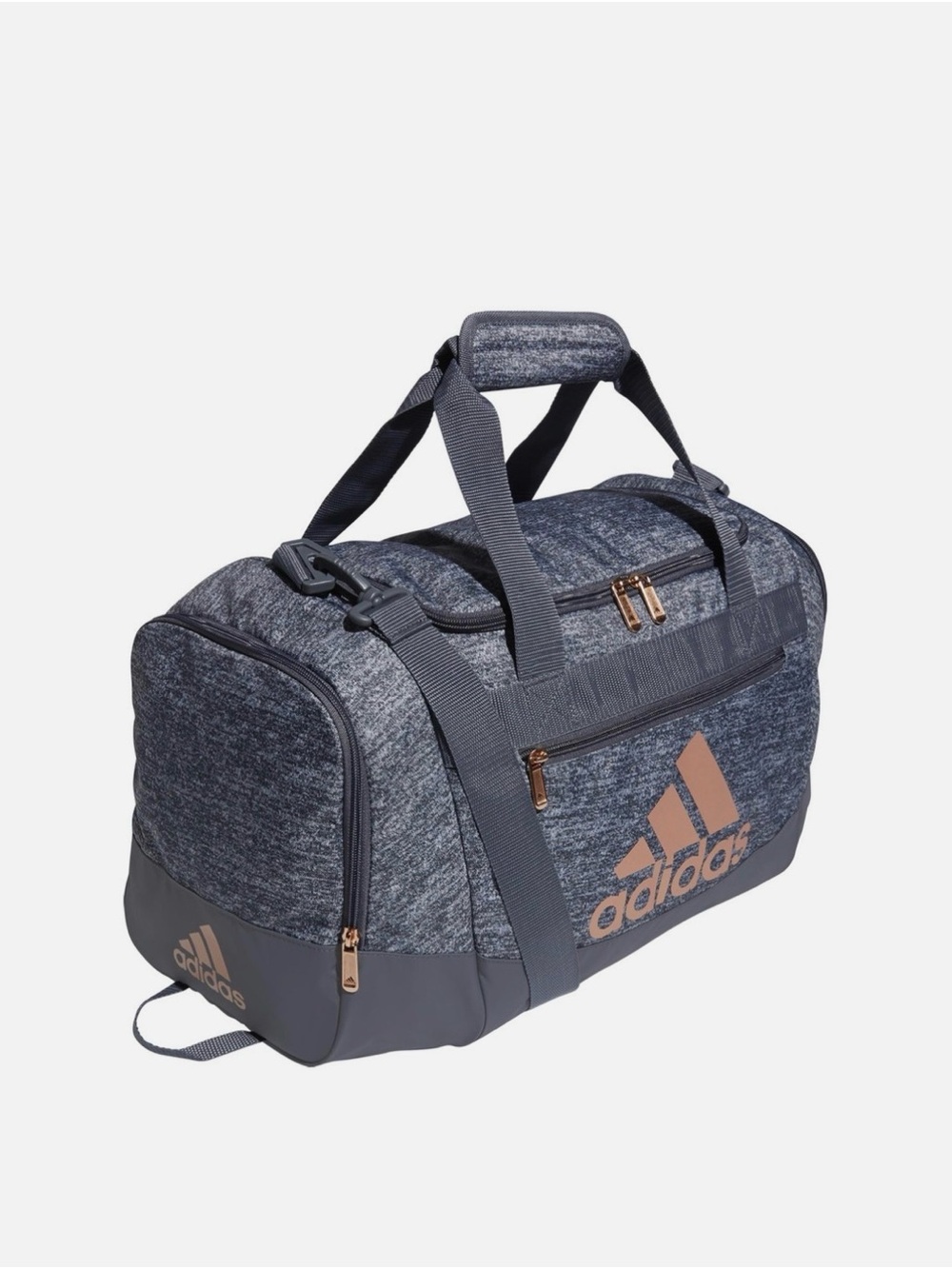 adidas Heather Gray Duffel with Rose Gold Accents
